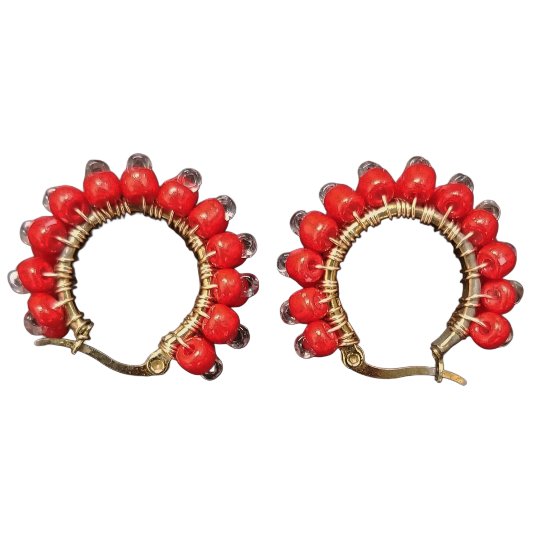 Aretes Rojo Transparente