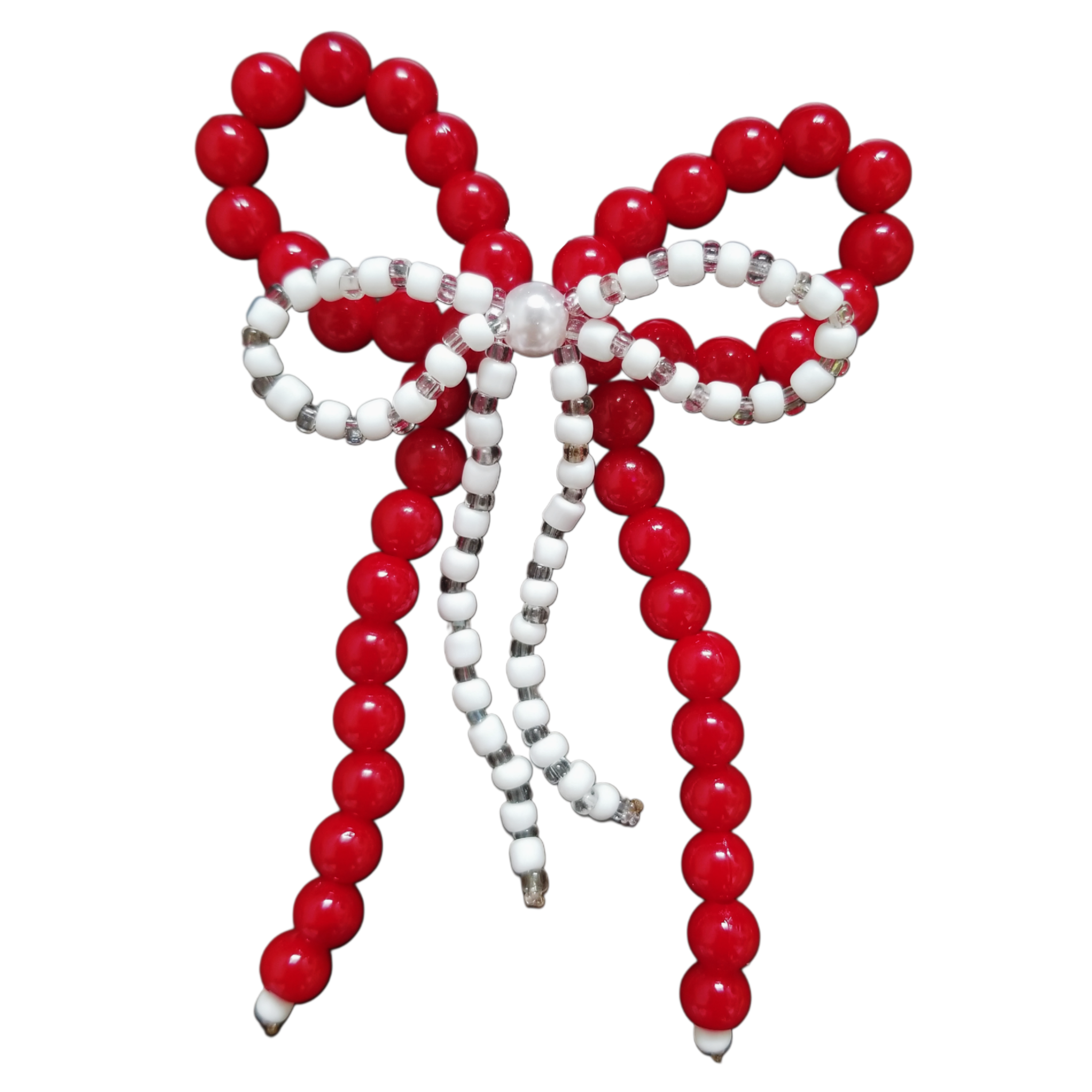Llavero Coquette Rojo y blanco
