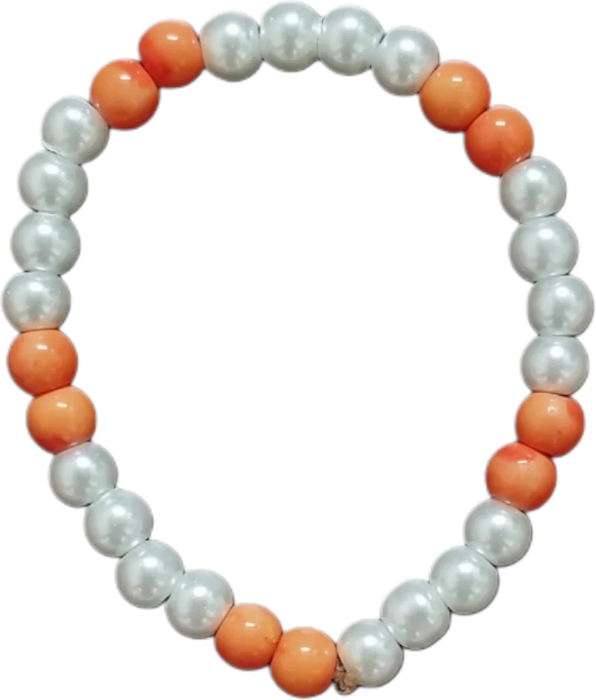 Pulsera Blanco y Naranja